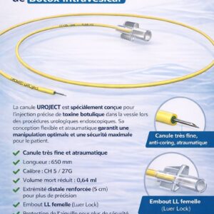 CANULE UROJECT POUR INJECTER L ACIDE BOTULIQUE DANS LA VESSIE